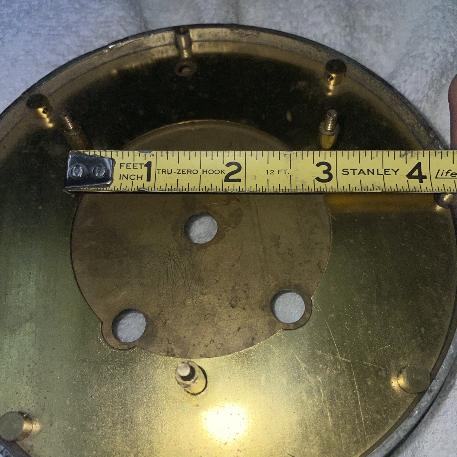 HERSCHEDE CLOCK DIAL Complete￼W/Bezel,Glass & MOUNTING POSTS