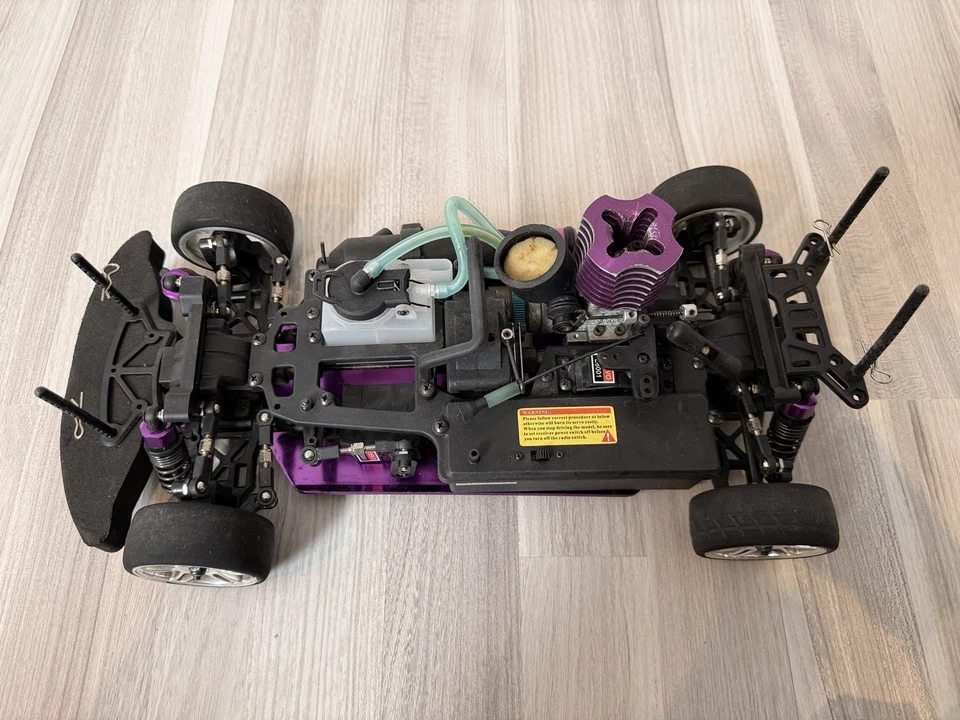 HSP 1:10 Nitro Glattbahner Verbrenner RC Tourenwagen mit Audi R8 Karosserie - Bild 4 von 4