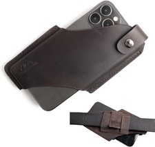 Leather Phone Holster/ Sheath With Belt Clip Loop Magnetic Closurecell Phone Cas