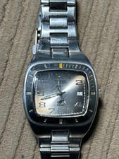 Mens FOSSIL Blue Stainless Steel Watch Rare S...