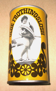 Olde Frothingslosh Beer Can SS Steel Yellow Color