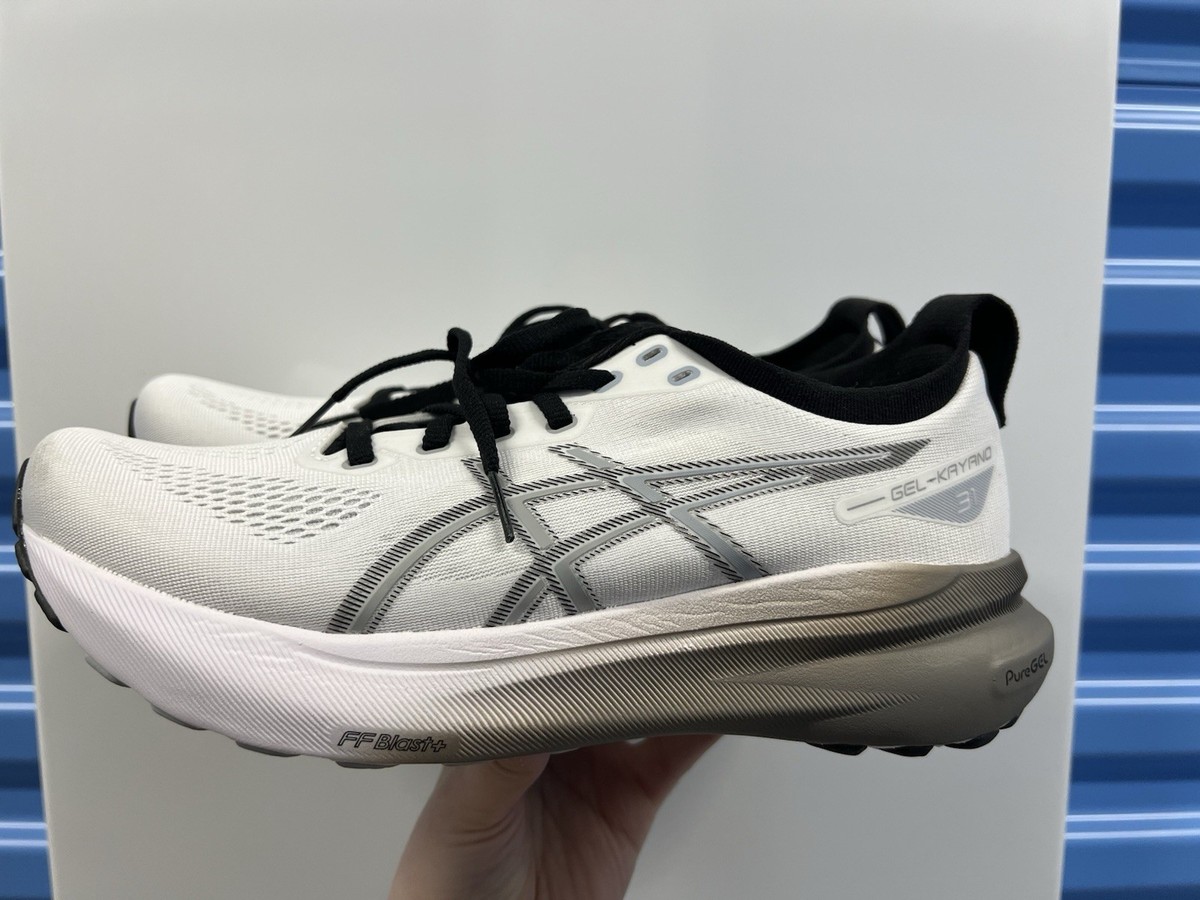 ASICS Men's Gel-Kayano 31 (L8) (R9) Running Shoes, White/Piedmont