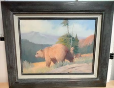 ROBERT H. BLAIR "SPRINGTIME" ORIGINAL OIL ON CANVAS BEARS LANDSCAPE PAINTING