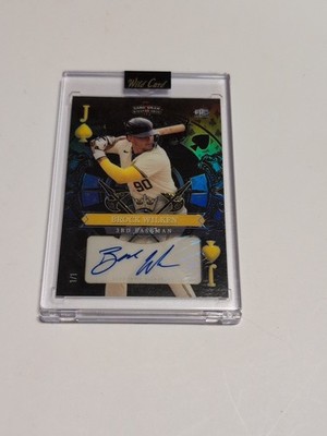 2024 Wild Card 5 Card Draw Brock Wilken SDHS-BWA Auto #d 1/1 PRC Encased