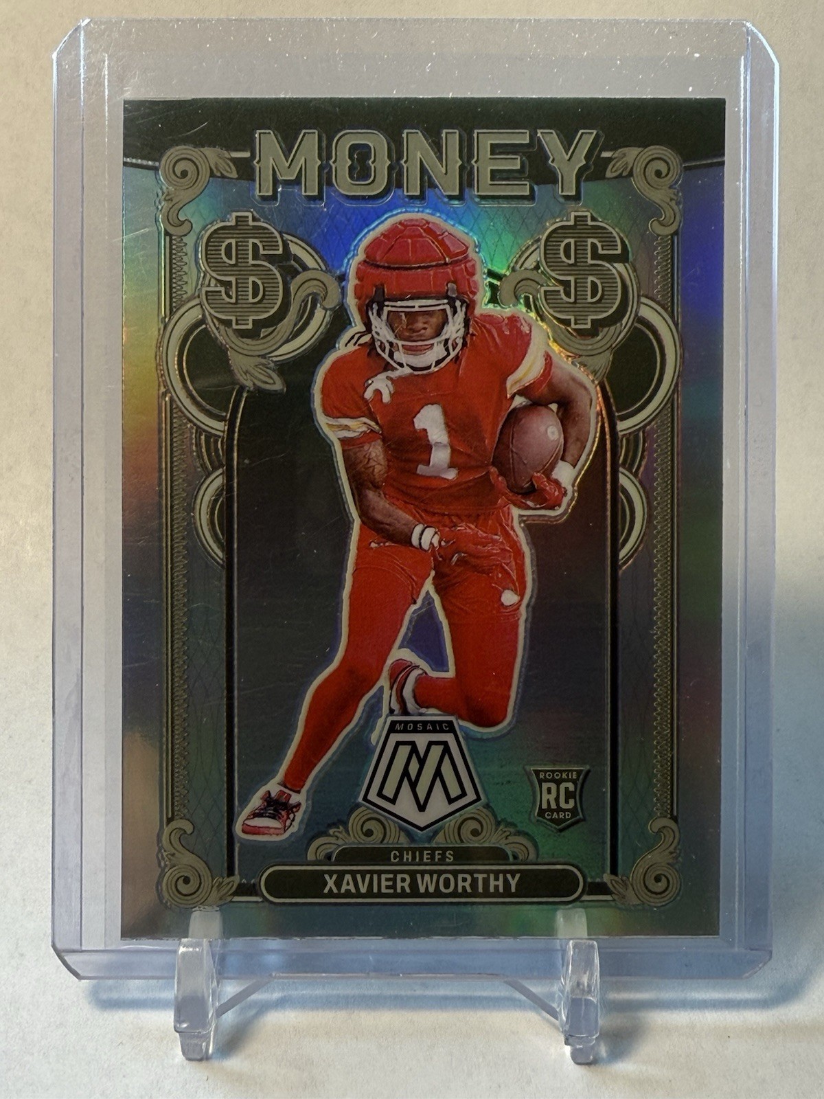 2024 Panini Mosaic Rookies Xavier Worthy Money Case Hit Rookie RC #4
