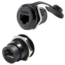 2Pack RJ45 Shielded Panel Mount Coupler, Ethernet LAN Pass Through Connector,...