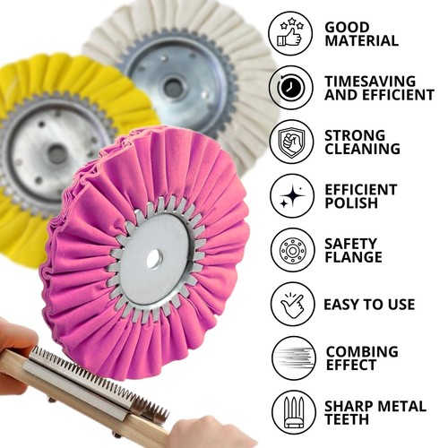 13PCS 8 Inch Aluminum Polishing Kit – Airway Buffing Wheels and Compounds Set... - Picture 5 of 9