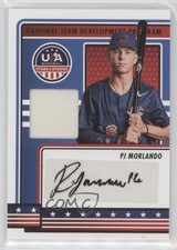2023 USA Baseball Stars & Stripes Materials PJ Morlando (Black Ink) Auto 9v7