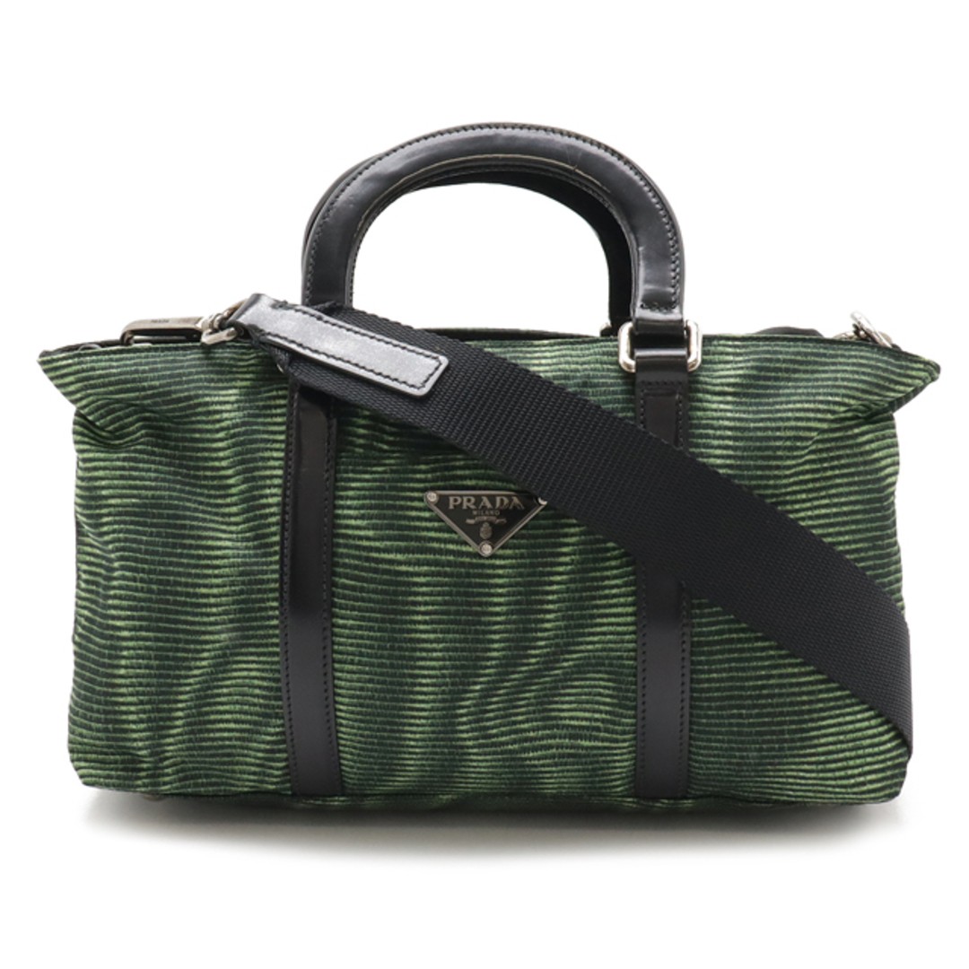 RARE PRADA mini 2WAY shoulder bag nylon leather BOTTIGLIA green
