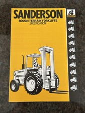 Sanderson Rough Terrain Masted Forklifts Leaflet.. 1986.. JCB Manitou Bonser