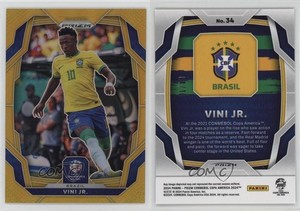 2024 Panini Prizm CONMEBOL Copa America Gold /10 Vinicius Junior Vini Jr #34