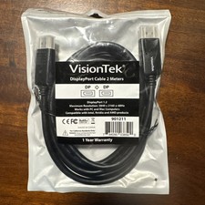 VisionTek 901211 6.6-Feet DisplayPort Male to DisplayPort Male Cable BRAND NEW  