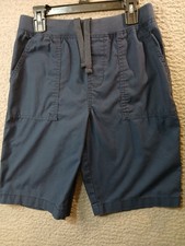 Faded Glory Boys Shorts Navy Blue Large 10-12 Elastic Waist Drawstring Pockets