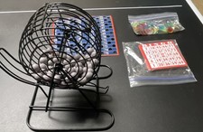 Cardinal Industries Deluxe Metal Bingo Cage Set with 34 Cards  Ball Selector