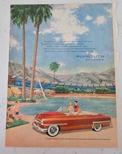 1953 Plymouth Cranbrook Convertible Club Coupe Car Palm Springs Ca Vintage Ad