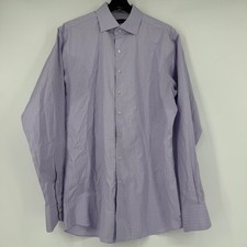 Proper Cloth Mens Purple Check Non-Iron Cotton Stretch Dress Shirt XL Custom
