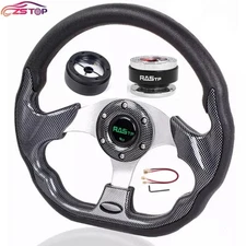 13“ Steering Wheel+Quick Release+Hub Adapter 186H For Volkswagen VW Golf Jetta