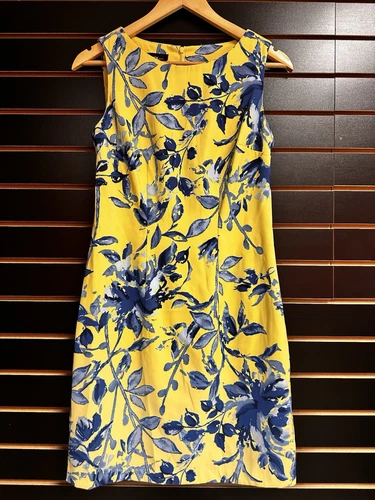 Abito Alyx taglia 4 floreale senza maniche zip giallo blu