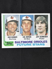 1982 TOPPS BALTIMORE ORIOLES FUTURE STARS BONNER RIPKEN Rookie Rc #21