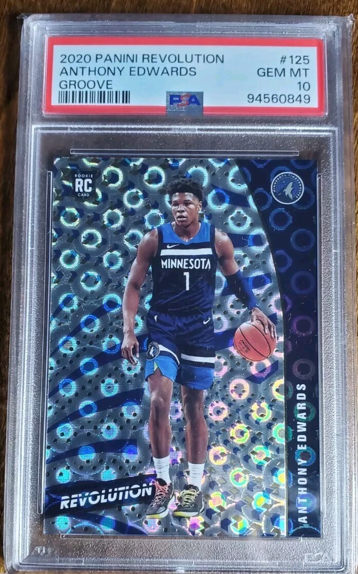 2020-21 Panini Revolution - Rookies Groove #125 Anthony Edwards (RC) PSA 10