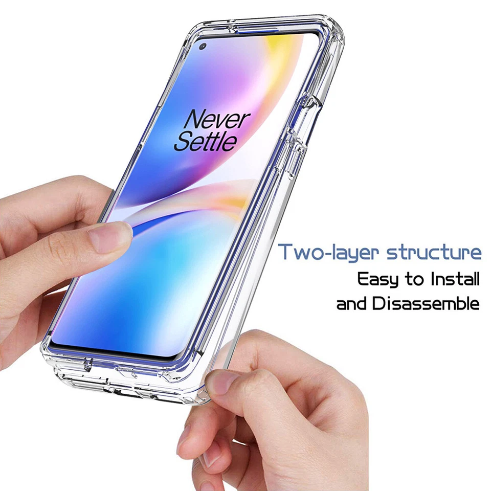 For OnePlus 8 Pro 5G Full-Body Rugged Ultra Transparency Hybrid Protective Case - Image 3 of 4