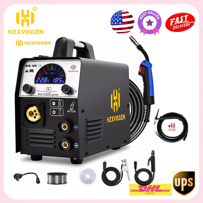 4-IN-1 Smart Synergic MIG Welder w/TIG Torch - IGBT Inverter 200A Household USA