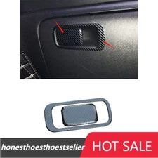 For Kia Forte 2019~23 Carbon Fiber Steel Co~Pilot Storage Box Handle Cover Trim
