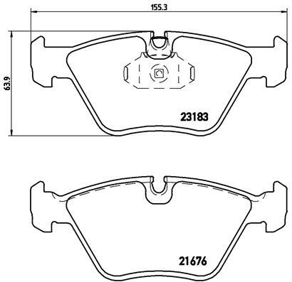 Juego de pastillas de freno delanteras Brembo para BMW Serie 3 1999-2007 X3 2003-2011 - Imagen 4 de 4