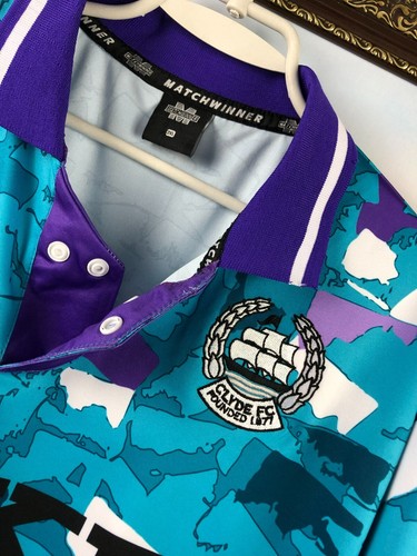 Maglia calcio Clyde Away 1993 retro soccer jersey uomo maglia rara hype taglia 2XL - Foto 6 di 12