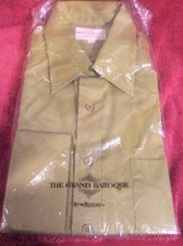 Men's NWT Arrow Grand Baroque Green Button Front LS 16.5/32 Dress Casual Shirt