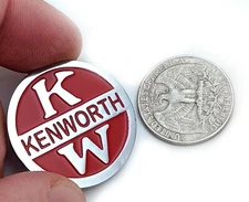 kenworth kw red emblem enamel   metal