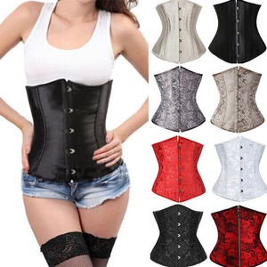 Women Steel Boned Waist Trainer Corset Bridal Underbust Bustier Lingerie Uk 6 24 Ebay