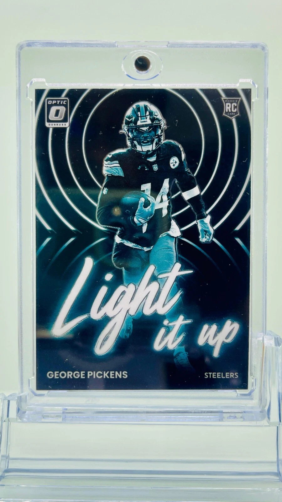 George Pickens Panini Donruss Optic Light It Up #LU15 Gold Vinyl 1/1