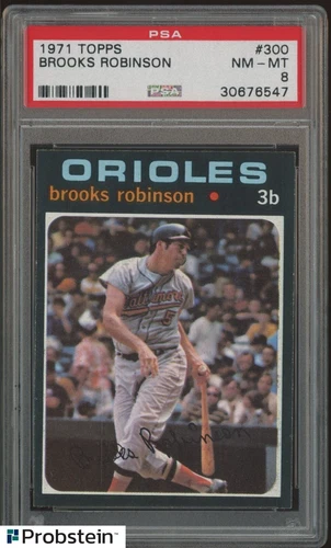 1971 Topps #300 Brooks Robinson Baltimore Orioles HOF PSA 8 NM-MT
