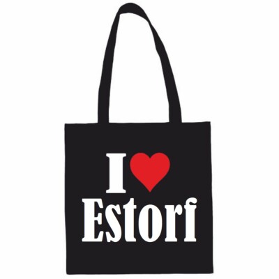 Tasche Beutel Baumwolltasche I Love Estorf Geburtstag Geschenk Valentinstag Oste