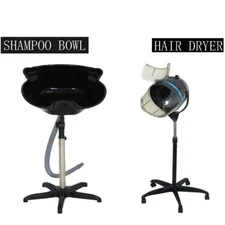Hair Bonnet Dryer Hot Perm + Portable Deep Basin Salon Shampoo Bowl