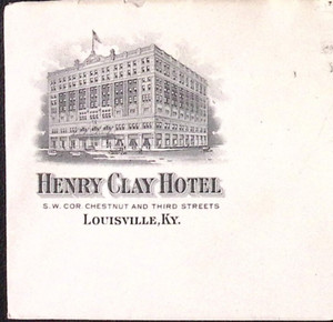 1949 Henry Clay Hotel Louisville KY #10 Advertising Cover