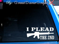 I plead the 2nd / AR -Vinyl Decal Sticker -Color Choice -HIGH QUALITY