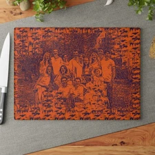 Halloween Personalized Glass Cutting Board | Cartoon Effect | Grain OP