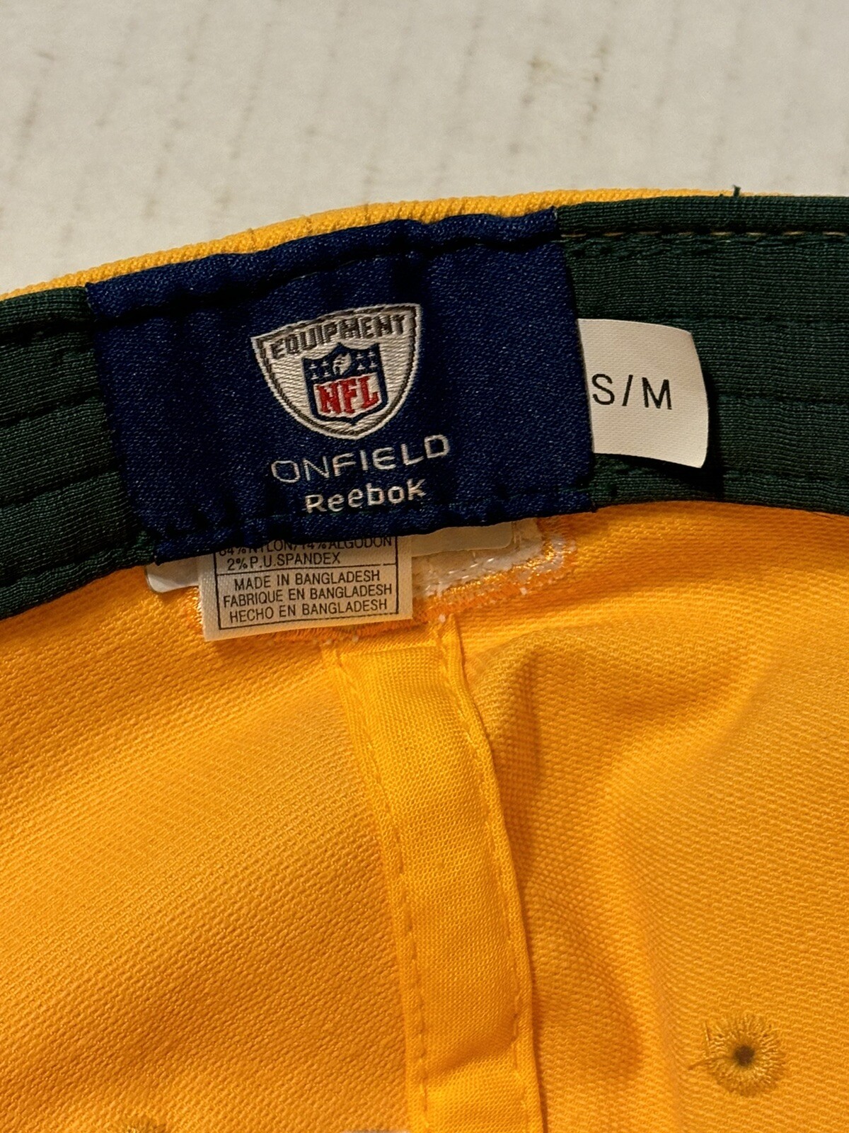 Green Bay Packers Hat Reebok Team Apparel NFL cap Size S/M Cap thumbnail 6