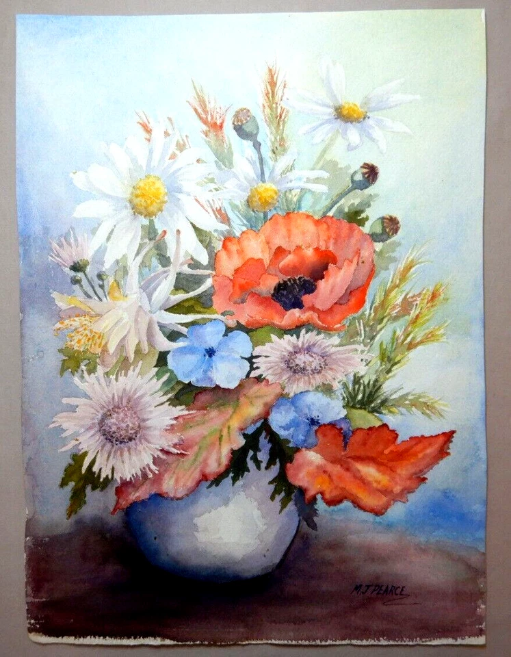 AUSTRALIAN WATERCOLOUR STILL LIFE BY MABS PEARCE EXHIBITED 1994 P160 - image 2 of 4