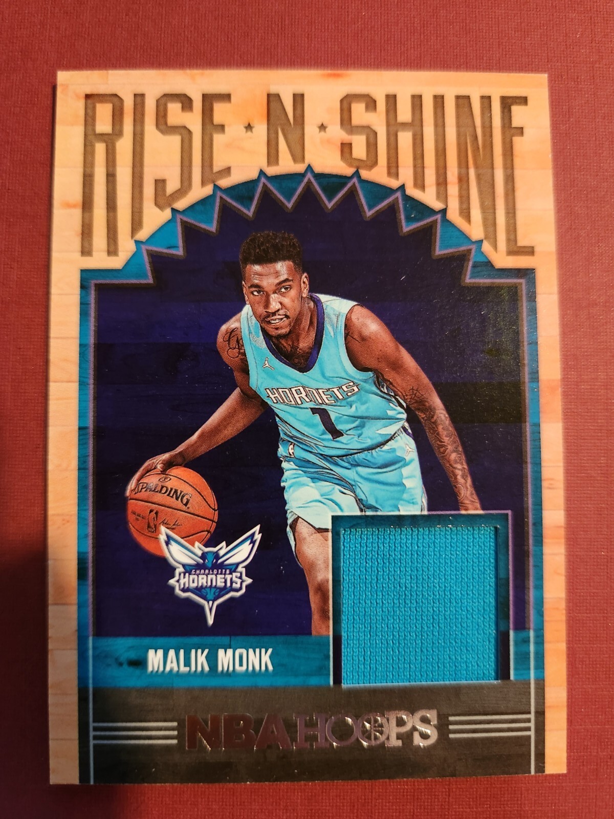 2017-18 Panini NBA Hoops Rise N Shine Memorabilia Malik Monk #RS-MMK Rookie RC
