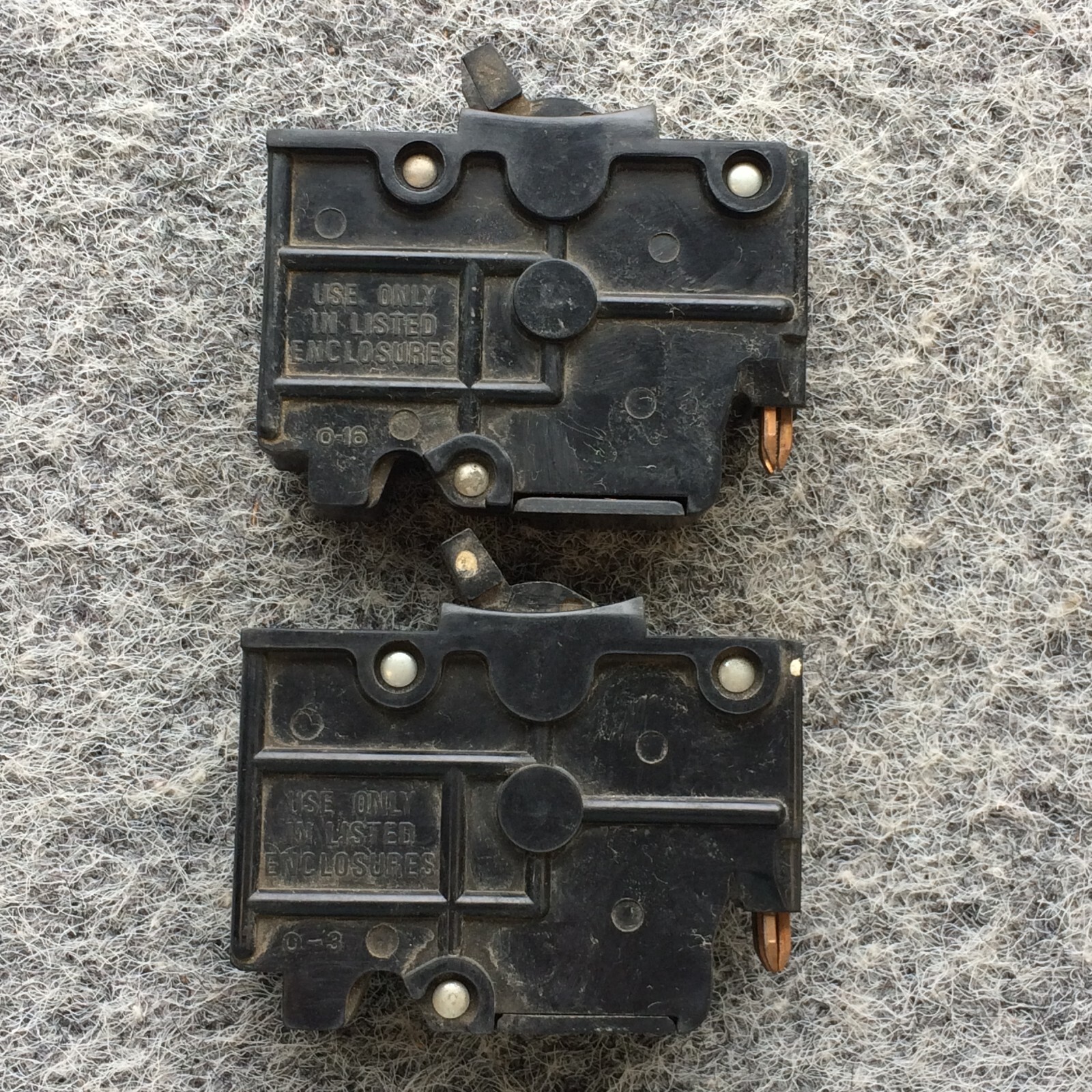 Lot of 2 FPE CHALLENGER NA120 1 Pole 20 Amp RED/BLACK BREAKER FEDERAL PACIFIC