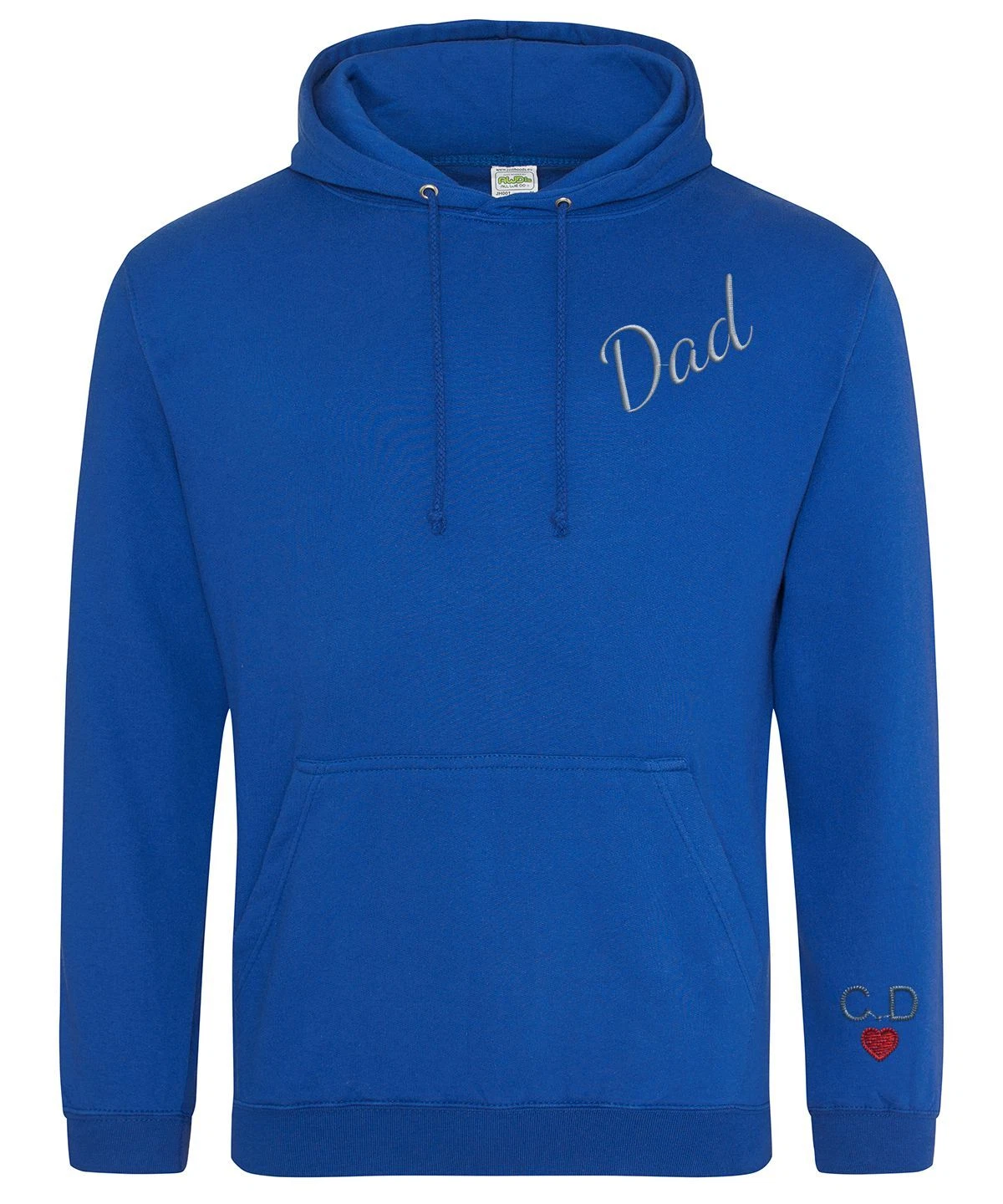 Dad Hoodie Embroidered Personalised Hoody, Dad Custom Hoody with Initials