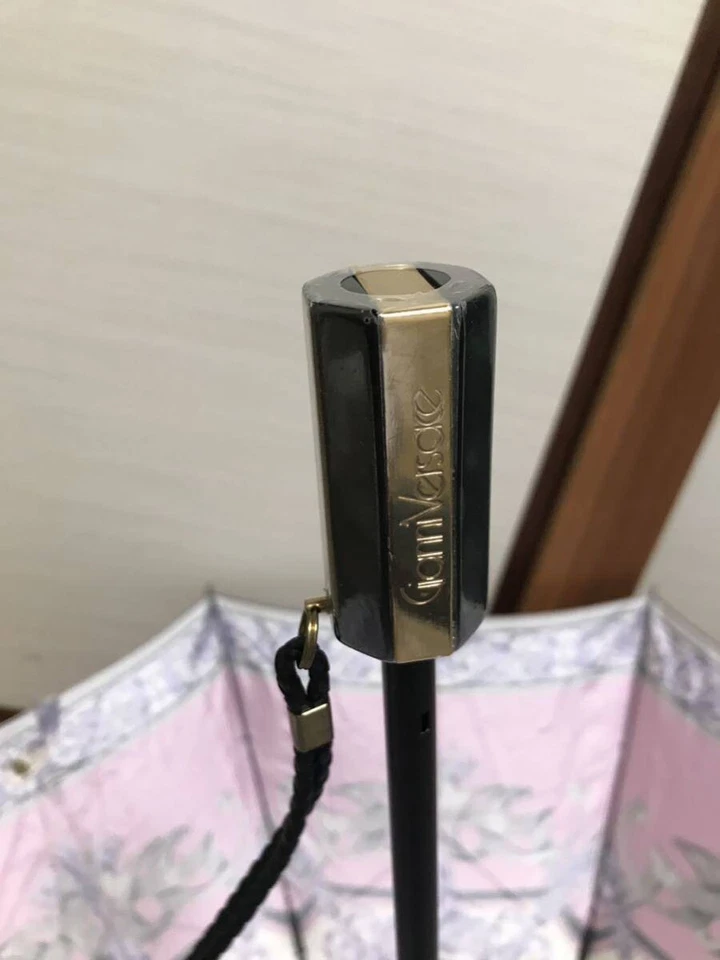 Auténtico Paraguas Plegable Gianni Versace Vintage Barroco Rosa Foto 4 de 4