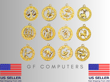 Charm Bracelet Zodiac Constellation Gold Color Necklace Pendant Jewelry