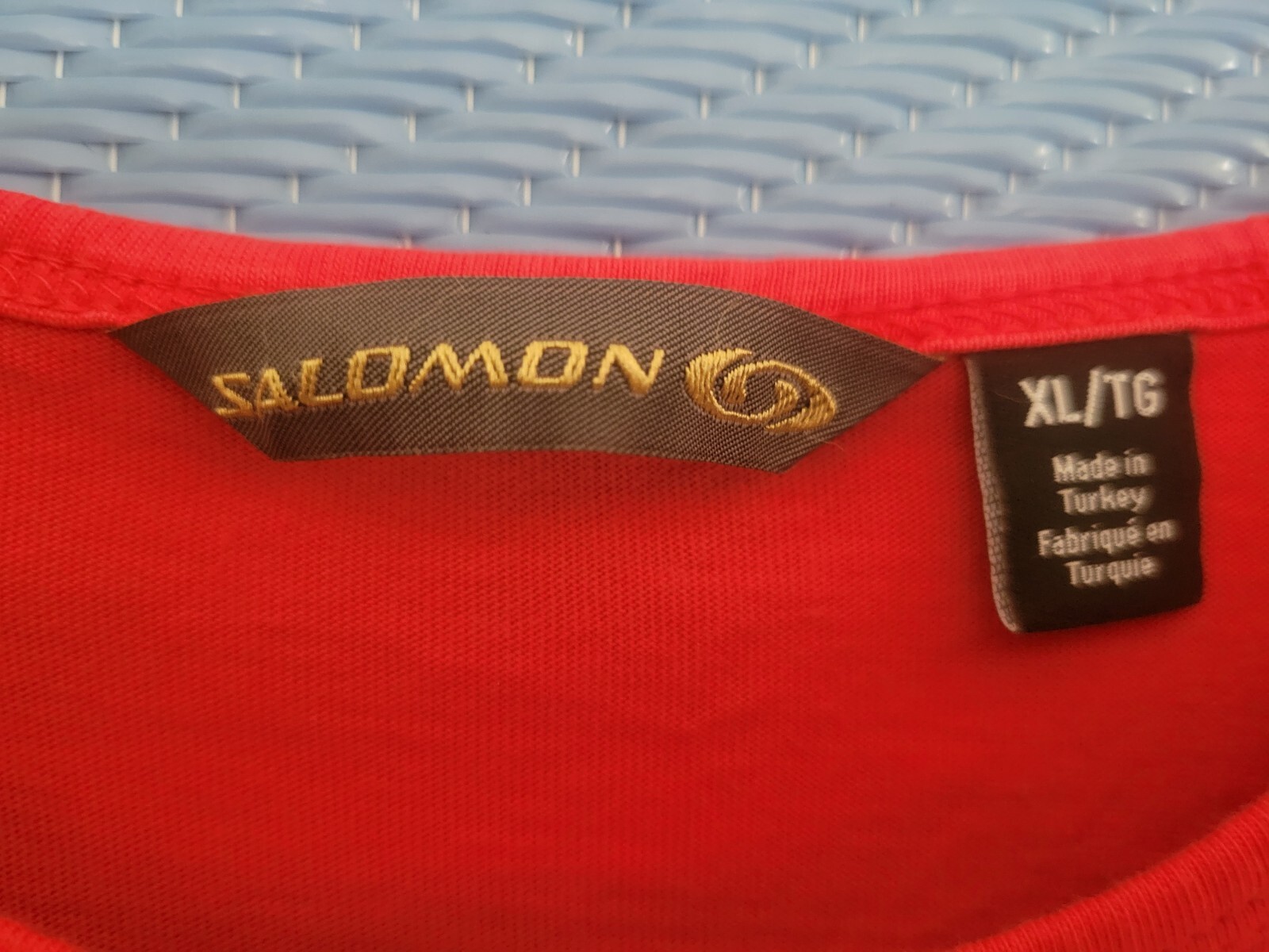 T shirt donna Salomon ' logo rosso' Y2K snowboard sci XL spedizione gratuita