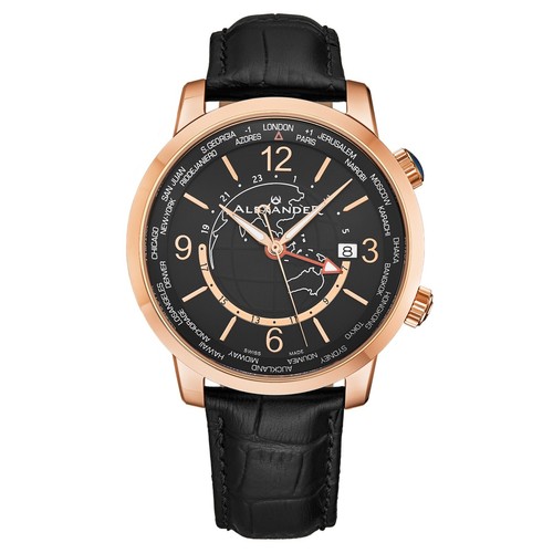 Montre Sector 250 Chrono - Suisse, Saphir, Cadran Bleu, Bracelet Cuir - Neuf Avec étiquettes