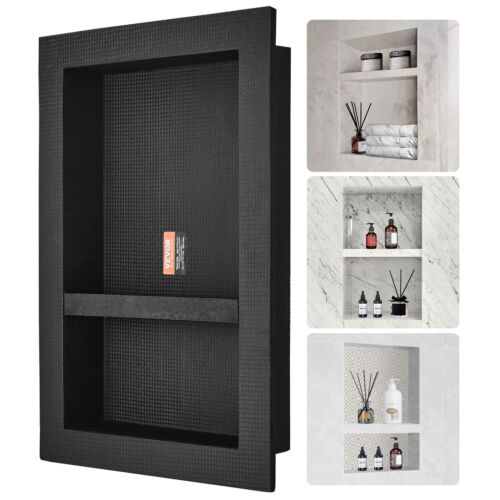 VEVOR Shower Niche 41 x 61x10cm Double Shelf Wall-inserted for Shower Bathroom - Picture 1 of 12