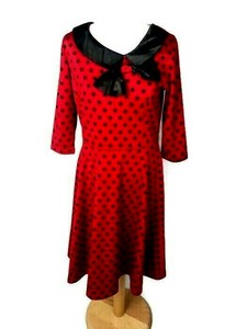 lindy bop red polka dot dress